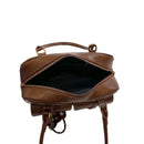 Bolsa de ombro feminina com vários bolsos, marrom café, elegante e versátil, bolsa crossbody com letras para viagens, trabalho, datas de compras