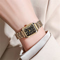 Luxury 2025 New Ladies Quartz Watch Fashion Simple Square Gold Women's Stainless Steel Clock Commercial Wristwatches Gifts