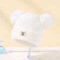 Outono inverno bebê quente malha chapéus com pom crianças gorro de malha chapéu cor sólida crianças chapéu para meninos meninas acessórios