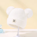 Outono inverno bebê quente malha chapéus com pom crianças gorro de malha chapéu cor sólida crianças chapéu para meninos meninas acessórios
