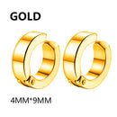 2 Pcs Classic Korean Punk Stainless Steel Ear Clip Earrings for Men Women Black No Pierced Fake Ear Circle New Pop Jewelry