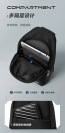 Septwolves negócios fino impresso couro crossbody sling saco homem moda casual viagem monograma impressão tecido ipad bolsa de ombro