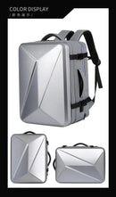 USB Mochila de Grande Capacidade, Hard Shell Commuter Bag, 17 "Computer Bag, Mala de Viagem à Prova D 'Água, Saco do Computador Notebook, Material ABS