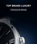 POEDAGAR Luxury Sports Men's Wristwatch Stainless Steel Waterproof Date Man Watch High Quality Casual Fashion Quartz Men Watches