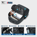 Septwolves mochila de couro de luxo para homens monograma impresso elegante mochila para portátil 15 Polegada saco de viagem preto mochila de negócios