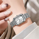 Luxury 2025 New Ladies Quartz Watch Fashion Simple Square Gold Women's Stainless Steel Clock Commercial Wristwatches Gifts