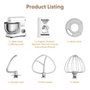 Batedeira de alimentos de cozinha BioloMix, motor DC de 1200 W e 11 velocidades, tela OLED digital, misturador de alimentos elétrico com gancho de massa, batedor