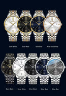 POEDAGAR Luxury Sports Men's Wristwatch Stainless Steel Waterproof Date Man Watch High Quality Casual Fashion Quartz Men Watches