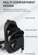 Septwolves negócios fino impresso couro crossbody sling saco homem moda casual viagem monograma impressão tecido ipad bolsa de ombro