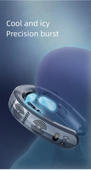 2025 novo condicionador de ar wearable usb recarregável portátil 3 refrigeração pendurado pescoço ventilador mudo 6000mah ao ar livre verão refrigerador