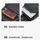 Septwolves negócios fino impresso couro crossbody sling saco homem moda casual viagem monograma impressão tecido ipad bolsa de ombro