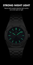 PAAZOMU Luxury Watches For Men Stainless Steel Waterproof Luminous Man Watch Date Week Fashion Casual Men's Quartz Watch Reloj