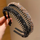 2/6 peças de tiaras antiderrapantes com strass dentado para crianças não estranho na cabeça