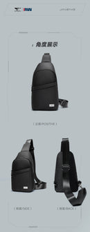 Septwolves negócios fino impresso couro crossbody sling saco homem moda casual viagem monograma impressão tecido ipad bolsa de ombro