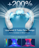 2025 novo condicionador de ar wearable usb recarregável portátil 3 refrigeração pendurado pescoço ventilador mudo 6000mah ao ar livre verão refrigerador