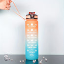 Garrafa de Água 1L – Design Degradê, Escala de Medição e Acabamento Fosco