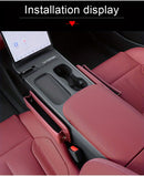 1pc Red PU Leather Car Seat Gap Organizer with Side Pockets & Charging Hole - Easy Install, Durable Console Storage Box for Smartphone, Wallet & Keys, Car Seat Organizer | Sleek Design | PU Leather Construction, Car Storage