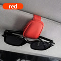 [1pcs Universal Sun Visor Glasses] 1pc Universal Car Sun Visor Glasses Clip, Pu Material, Auto Eyeglasses Holder, Vehicle Interior Accessories, Eyewear Storage Bracket