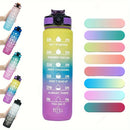 Garrafa de Água 1L – Design Degradê, Escala de Medição e Acabamento Fosco