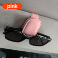 [1pcs Universal Sun Visor Glasses] 1pc Universal Car Sun Visor Glasses Clip, Pu Material, Auto Eyeglasses Holder, Vehicle Interior Accessories, Eyewear Storage Bracket