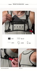 Chest Rig Esportivo Resistente à Água – Bolsa Leve com Fecho em Zíper para Aventuras, Corrida e Fitness