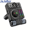 JaJaBor FM Transmitter: Boost Your Car Audio with Treble & Bass Control, 30W Fast Charging, and Hands-Free Wireless Kit