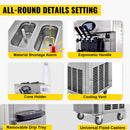 Máquina comercial de sorvete macio VEVOR - Hoppers duplos de 6L, 3 sabores, compressor de 2200W, controle LCD para bares, restauração